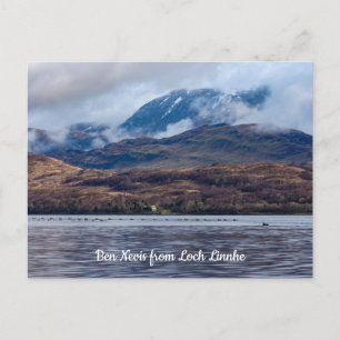 Blick auf Ben Nevis von Loch Linnhe, Schottland Postkarte