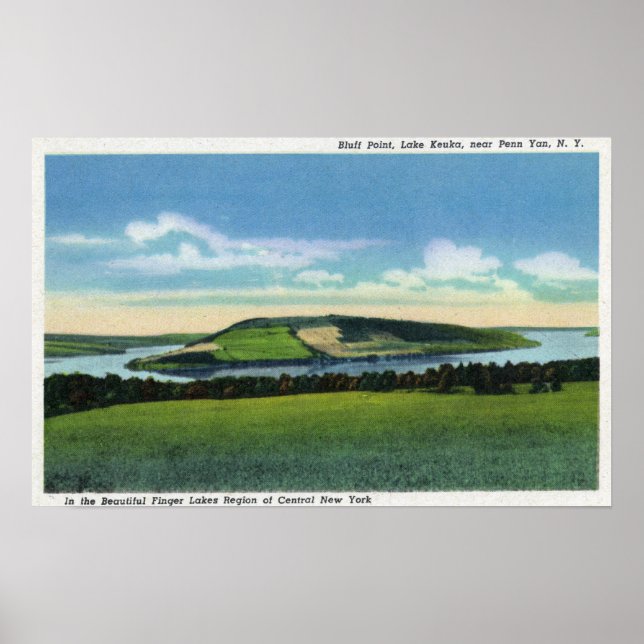 Blick auf Bluff Point bei Penn Yan Poster (Vorne)