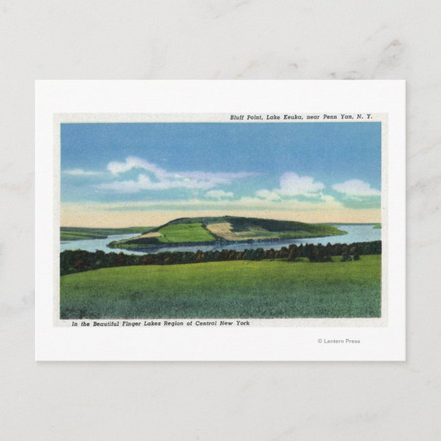 Blick auf Bluff Point bei Penn Yan Postkarte (Vorderseite)