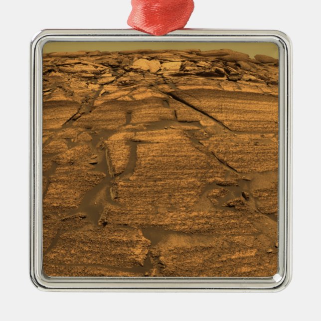 Blick auf Burns Cliff auf Mars Ornament Aus Metall (Vorne)