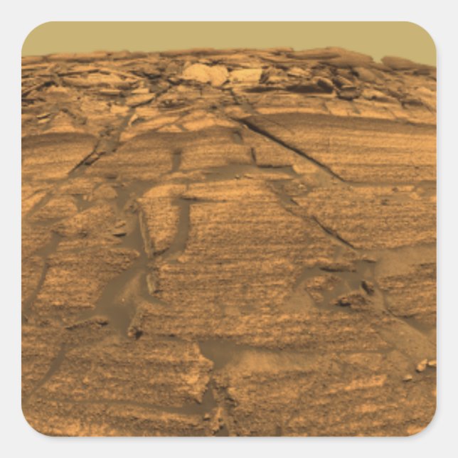 Blick auf Burns Cliff auf Mars Quadratischer Aufkleber (Vorderseite)