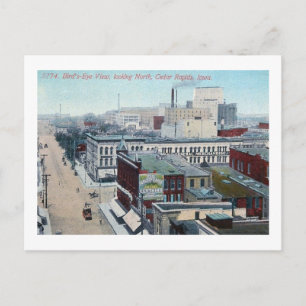 Blick auf Cedar Rapids, Iowa 1909 Vintage Postkarte
