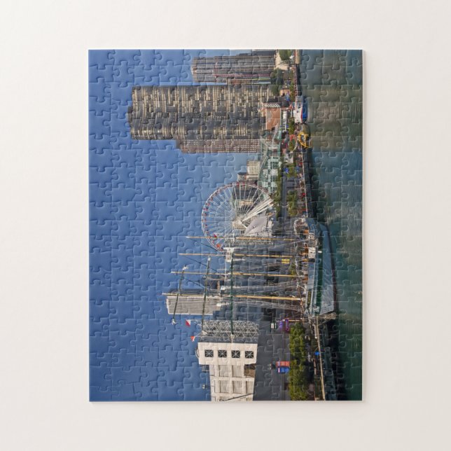 Blick auf Chicagos Marine Pier 2 Puzzle (Vertikal)