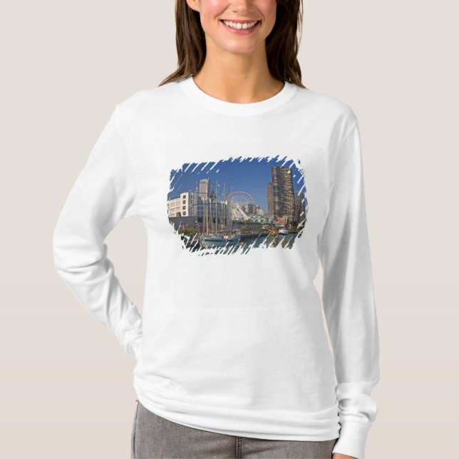 Blick auf Chicagos Marine Pier 2 T-Shirt (Vorderseite)