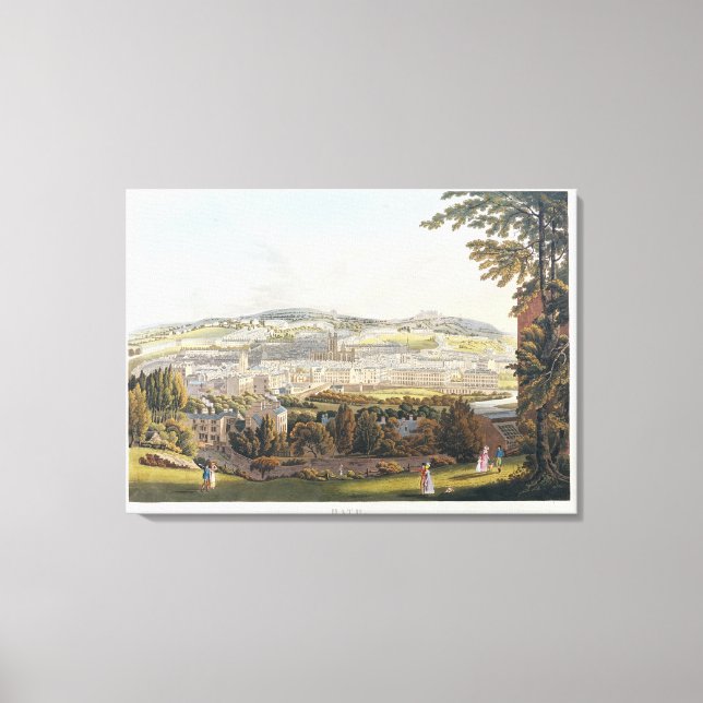 Blick auf das Bad, 1817 Leinwanddruck (Vorderseite)