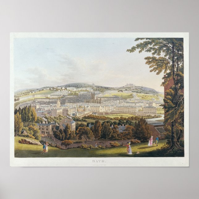 Blick auf das Bad, 1817 Poster (Vorne)