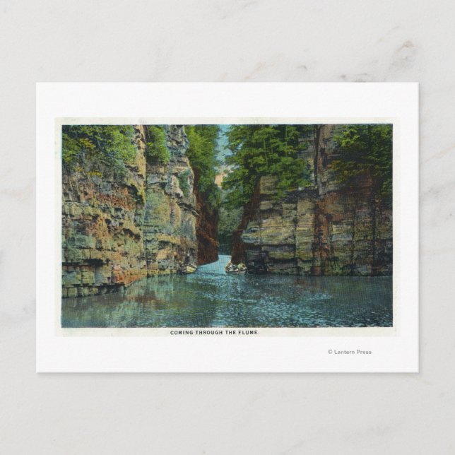 Blick auf das Boot durch die Flume Postkarte (Vorderseite)