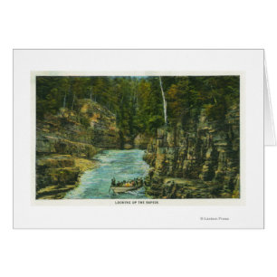 Blick auf das Boot Suche nach den Rapids