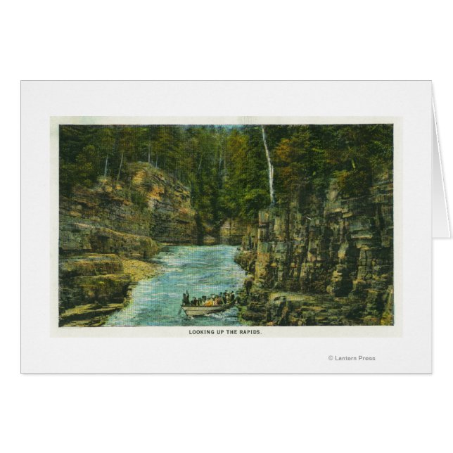 Blick auf das Boot Suche nach den Rapids (Vorderseite (Horizontal))