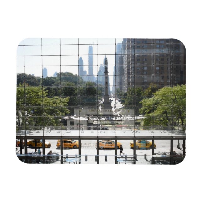 Blick auf das Columbus Circle New York City Foto Magnet (Horizontal)