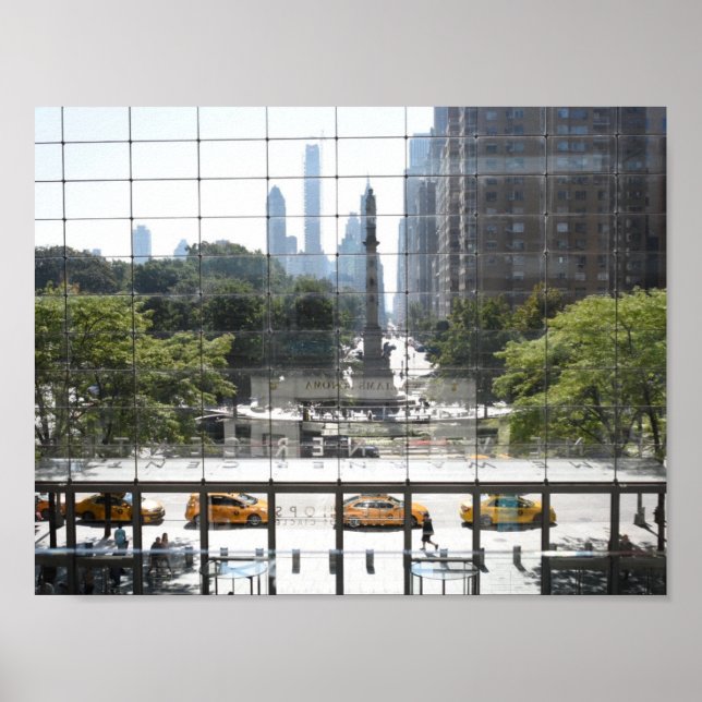 Blick auf das Columbus Circle New York City Foto Poster (Vorne)