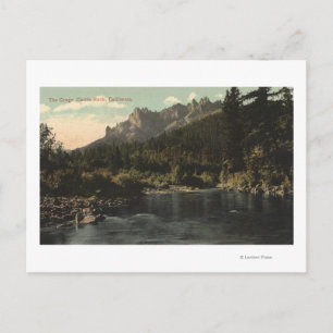 Blick auf das Crags, Burgfelsen Postkarte