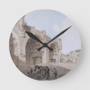 Blick auf das Forum Romanum (Der Friedenstempel) 1 Runde Wanduhr