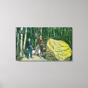 Blick auf das größte Gold Nugget der Welt Leinwanddruck