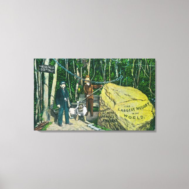Blick auf das größte Gold Nugget der Welt Leinwanddruck (Vorderseite)