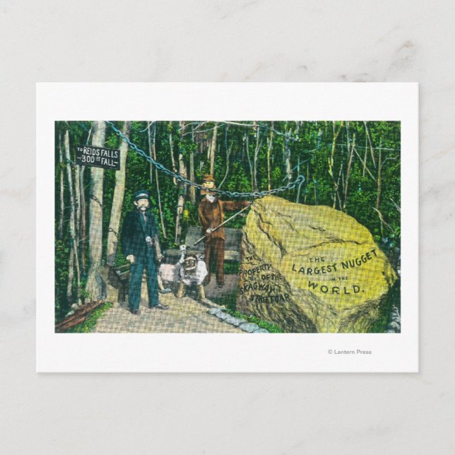 Blick auf das größte Gold Nugget der Welt Postkarte (Vorderseite)