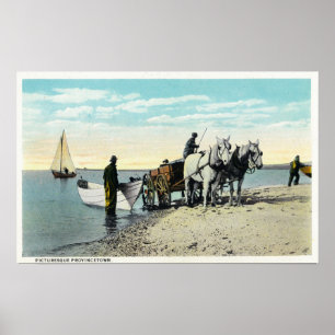 Blick auf das Herz eines Pferdes im Boot Poster