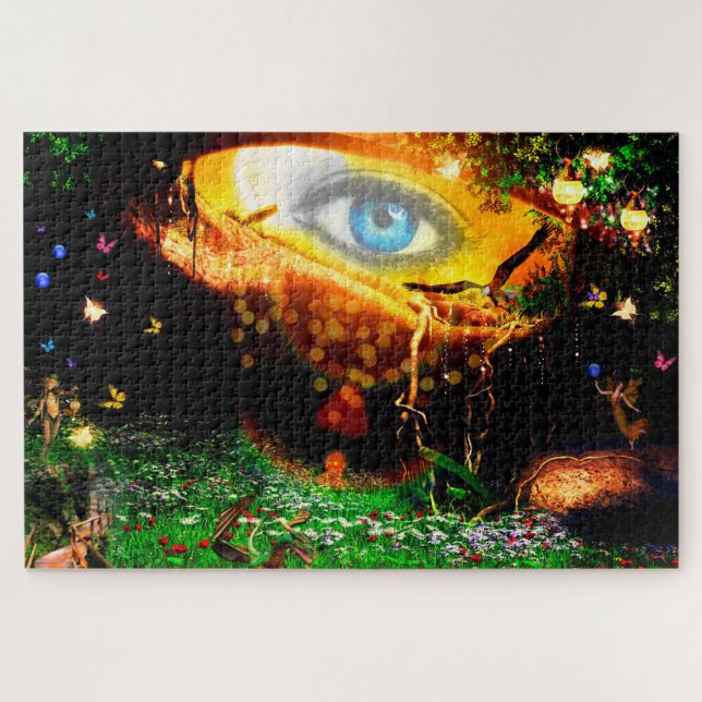Blick auf das Märchenland Puzzle (Horizontal)