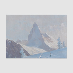 Blick auf das Matterhorn, Winterdekoutseite Seidenpapier