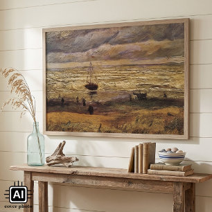 Blick auf das Meer in Scheveningen von Vincent van Poster