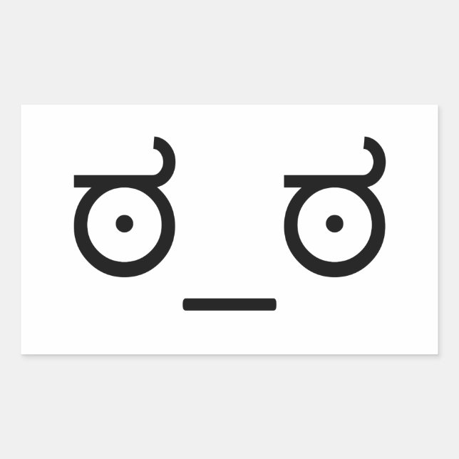 Blick auf das Modell der Missbilligung Rechteckiger Aufkleber (Vorderseite)