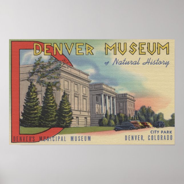 Blick auf das Museum für Naturgeschichte in Denver Poster (Vorne)