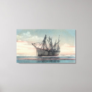 Blick auf das Peter Iredale Shipwreck Leinwanddruck