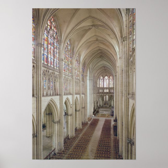 Blick auf das Schiff und den Chor Poster (Vorne)