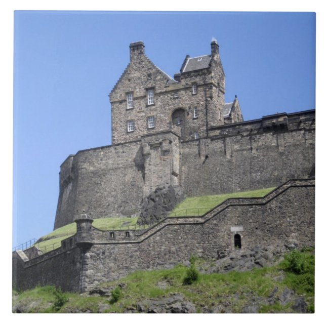 Blick auf das Schloss Edinburgh, Edinburgh, Schott Fliese (Vorderseite)