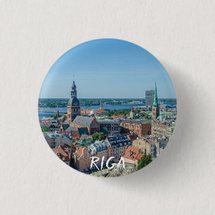 Blick auf das Stadtzentrum von Riga von oben Button