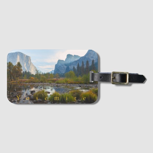Blick auf das Yosemite-Tal Gepäckanhänger (Vorderseite (Horizontal))