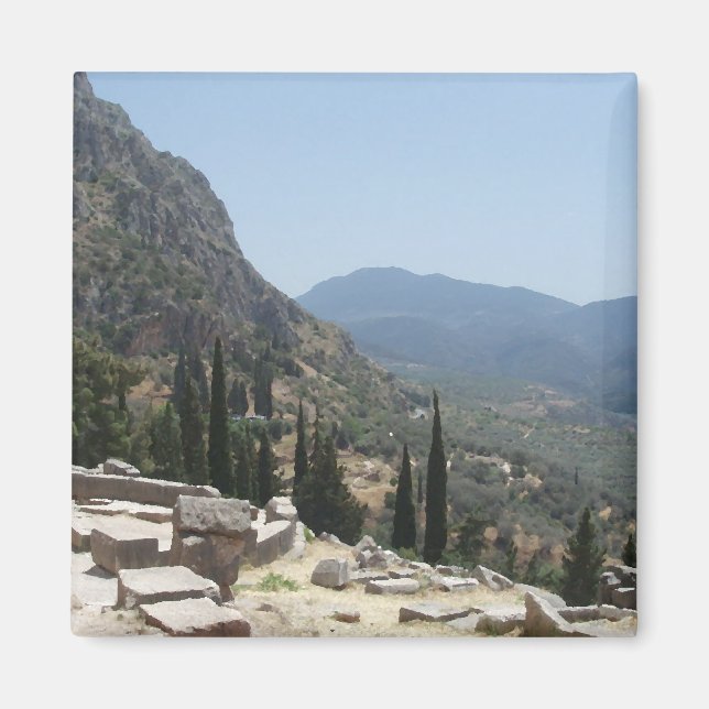 Blick auf Delphi, Griechenland Magnet (Vorne)