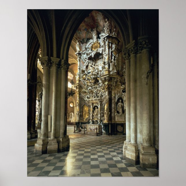 Blick auf den Altar und die "Transparente", c.1720 Poster (Vorne)