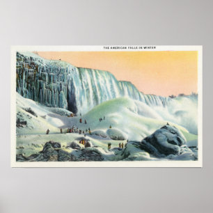 Blick auf den amerikanischen Fall im Winter # 2 Poster