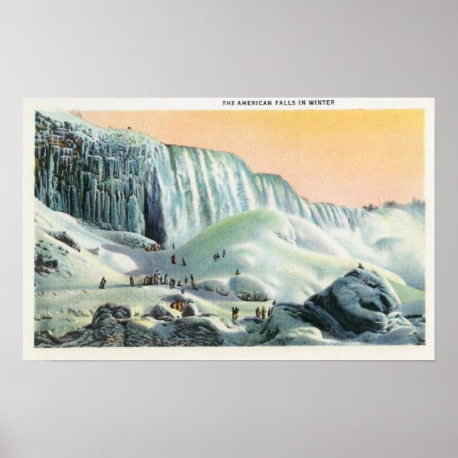 Blick auf den amerikanischen Fall im Winter # 2 Poster (Vorne)