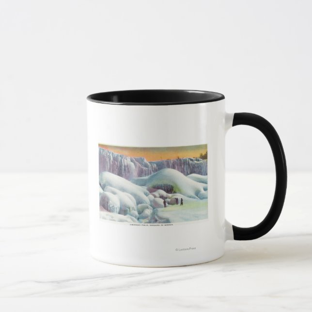 Blick auf den amerikanischen Fall im Winter Tasse (Rechts)
