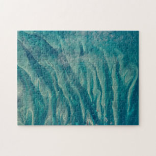 Blick auf den Bahamas-Ozean von der Raumstation Puzzle