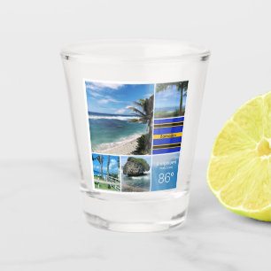 Blick auf den Barbados-Ozean Schnapsglas