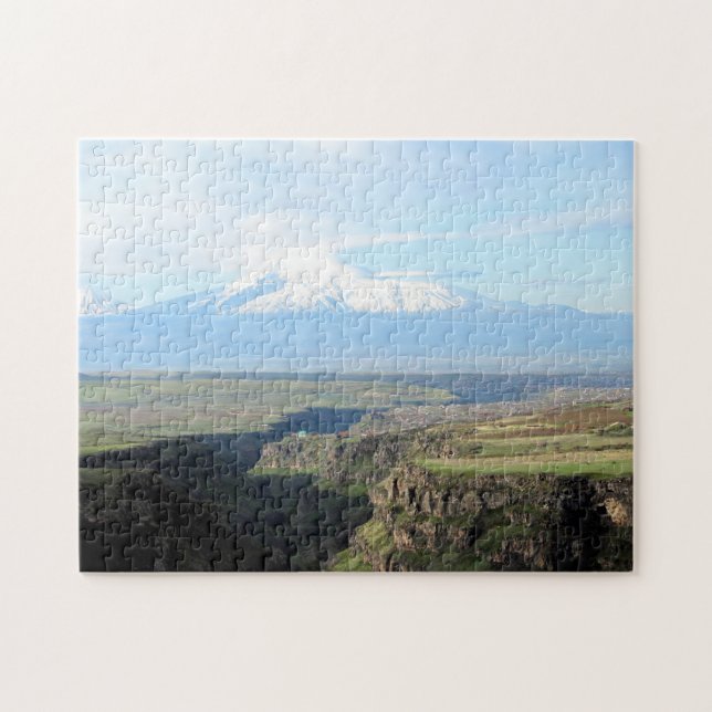 Blick auf den Berg Ararat von armenischer Seite Puzzle (Horizontal)