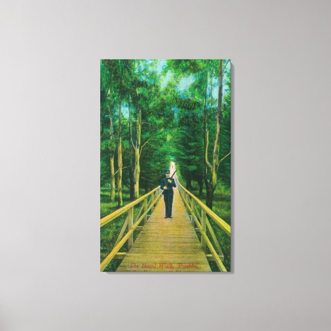 Blick auf den Boardwalk bei Presidio Leinwanddruck (Vorderseite)