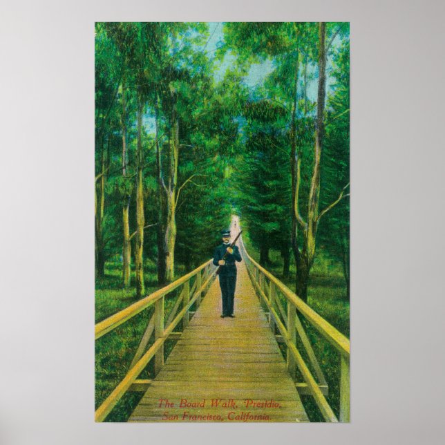 Blick auf den Boardwalk bei Presidio Poster (Vorne)