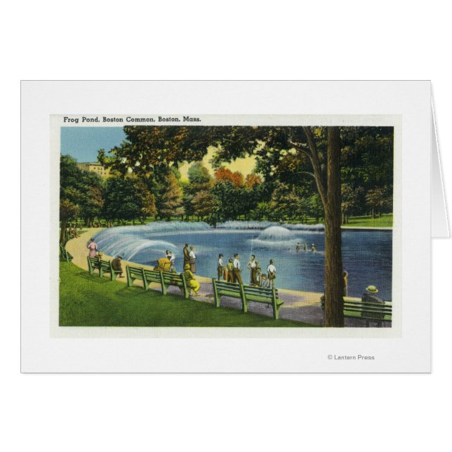 Blick auf den Boston Common Frog Pond (Vorderseite (Horizontal))