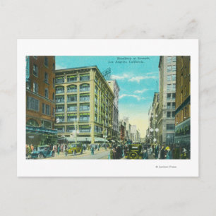 Blick auf den Broadway und die siebte Ecke Postkarte