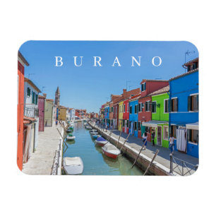 Blick auf den Burano Kanal Kühlschrankmagnet Magnet