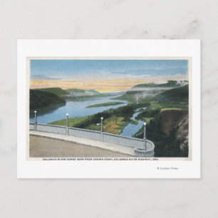Blick auf den Columbia River Gorge von Crown Point Postkarte