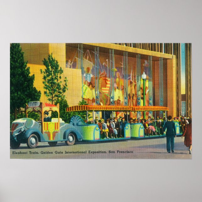 Blick auf den Elefantenzug Poster (Vorne)