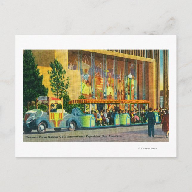 Blick auf den Elefantenzug Postkarte (Vorderseite)