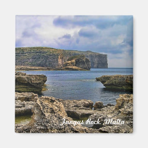 Blick auf den Fungus-Felsen in Malta Magnet