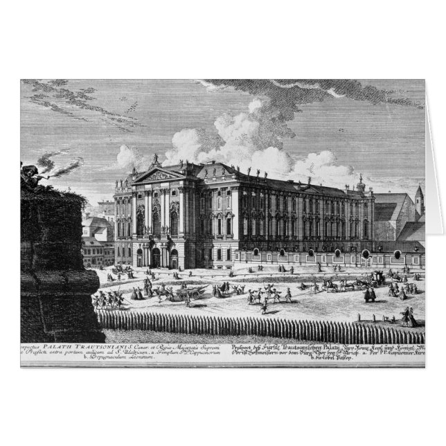 Blick auf den für Graf errichteten Schloss Trautso (Vorderseite (Horizontal))