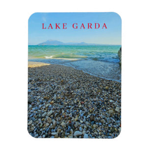 Blick auf den Gardasee - Kieselstrand Kühlschrankm Magnet
